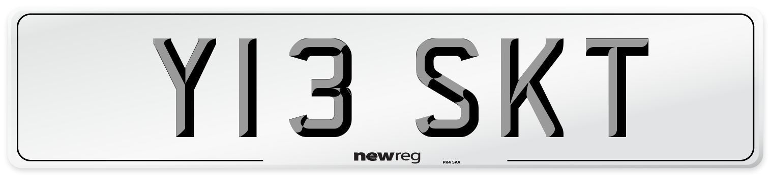 Y13 SKT Number Plate from New Reg